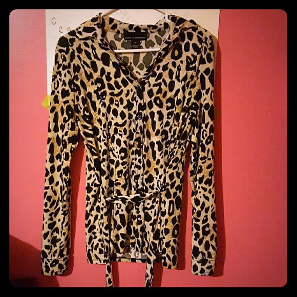 Cheetah print blouse