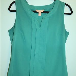 Aqua Sleeveless Banana Republic top