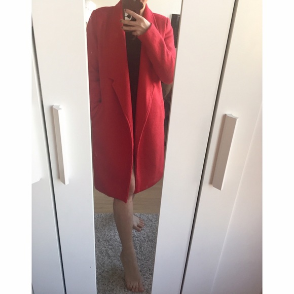 Red wool coat