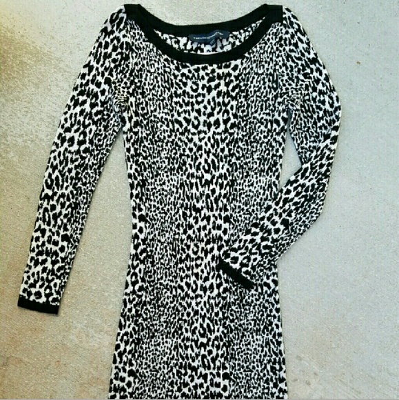 NWT French Connection Snow Leopard Knit Dress