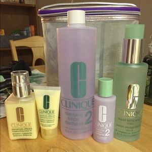 Clinique gift set with soap and lotions