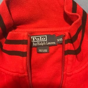 Red Ralph Lauren 2XL full zip sweater
