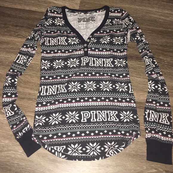 Victorias secret pink thermal shirt
