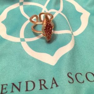 KENDRA SCOTT Boyd Ring in Rose Gold Drusy