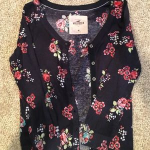 Floral hollister sweater