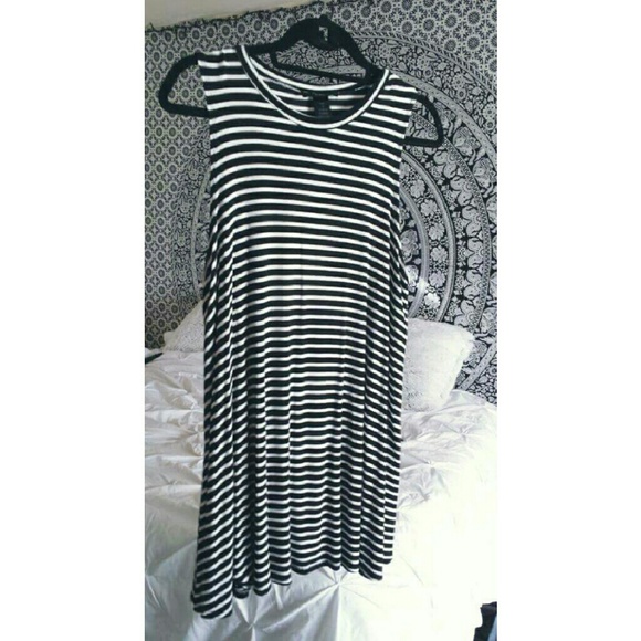 Striped tshirt tank dress