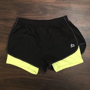 Black running shorts
