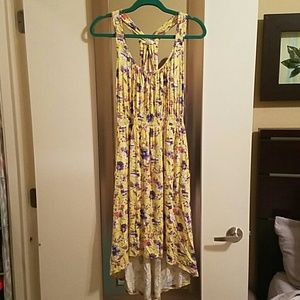 EUC Weston/Anthropologie yellow floral dress sz M