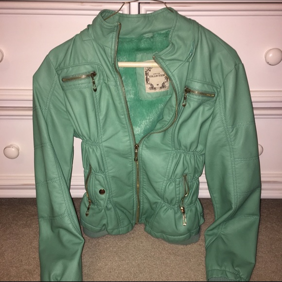 Teal Leather Jacket