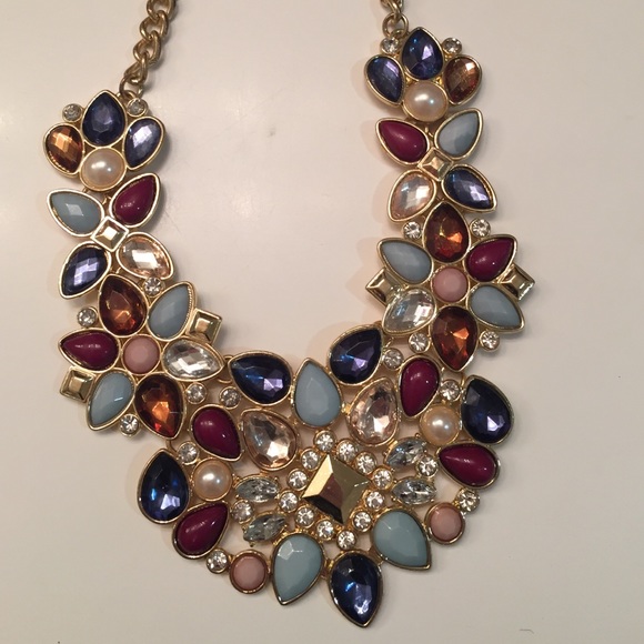 Multi-colored statement necklace