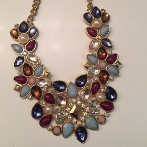 Multi-colored statement necklace