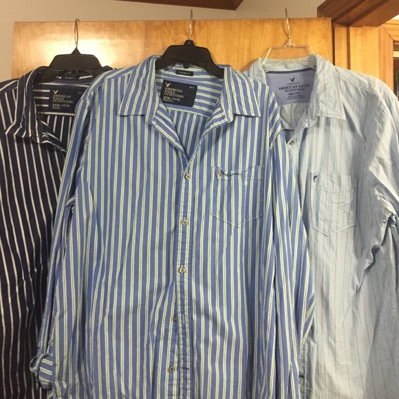 3 American Eagle men vintage shirts XXXL