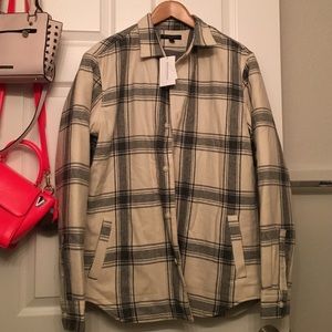 Banana Republic plaid coat- slim fit