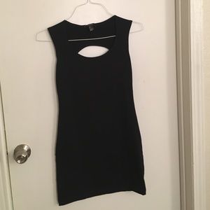 Black body con, open back dress