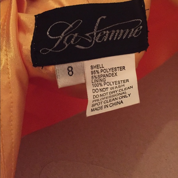 La Femme yellow formal dress - Picture 4 of 4