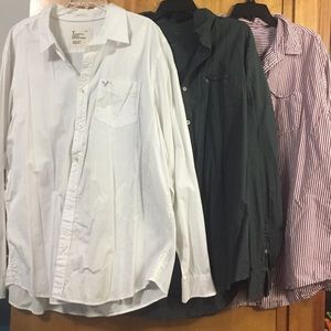 3 men's American Eagle long sleeve shirt size XXXL