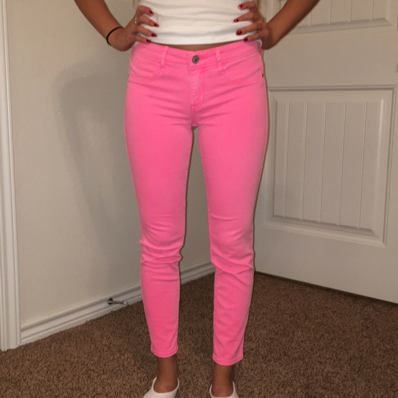 Pink Abercrombie ankle pants