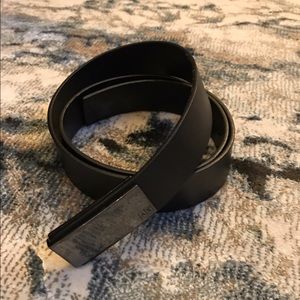 Armani Exchange Black Leather Belt