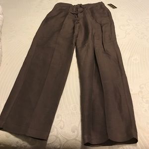 brown linen pants