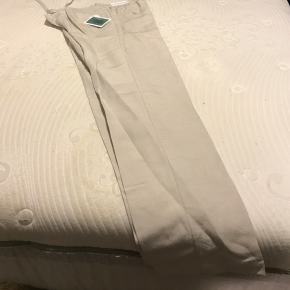 natural colored linen pants