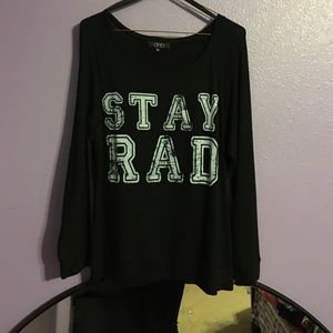 black long sleeve tee