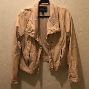 Forever 21 blush pink leather jacket