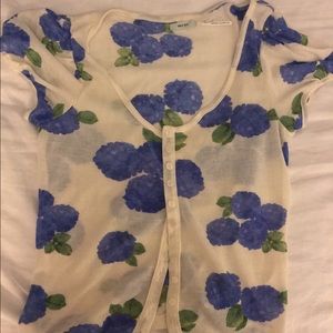 Flower-Print Top