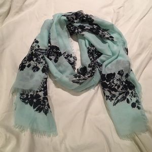 Mint and Navy Scarf