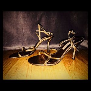 Charles David gold strappy sandals