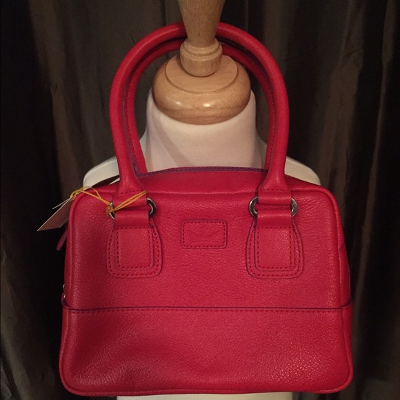 Baekgaard Red Leather Mini Satchel - New w/ Tags