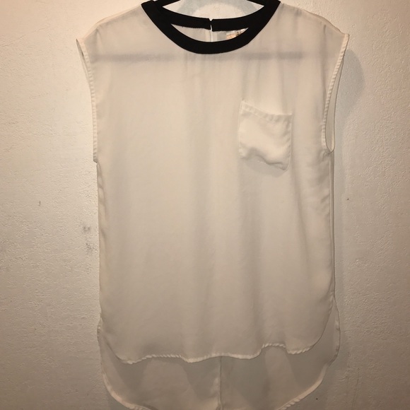 White and black blouse