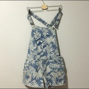 Short Printed Dungarees (Overalls)
