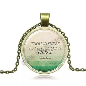 Shakespeare Quote Bronze & Brass Necklace Shakespeare Quote Bronze & Brass Necklace