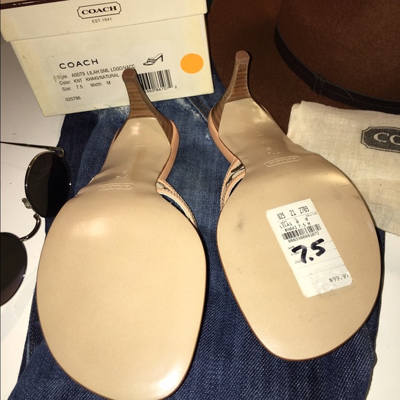 Coach Monogram Leather Sandals - Picture 4 of 4