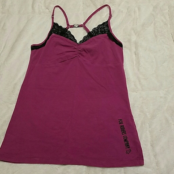 Fox Brand Lace Sweetheart Racerback Tank Top