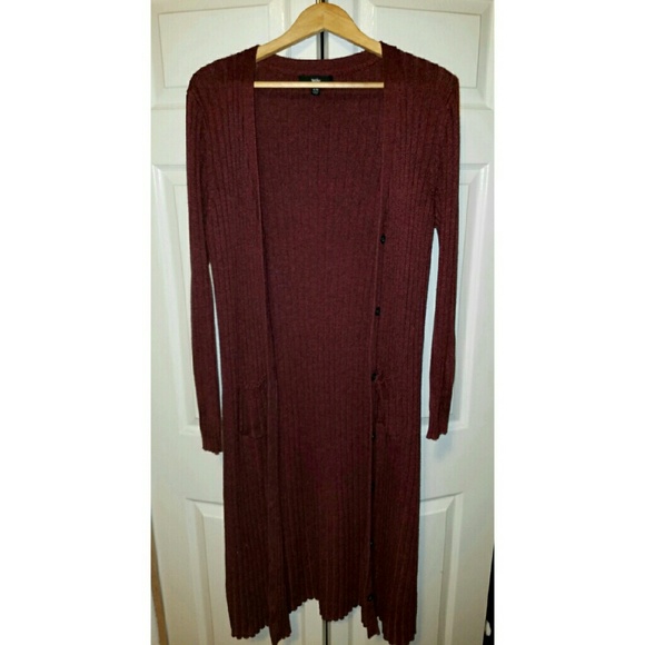 Burgundy maxi cardigan