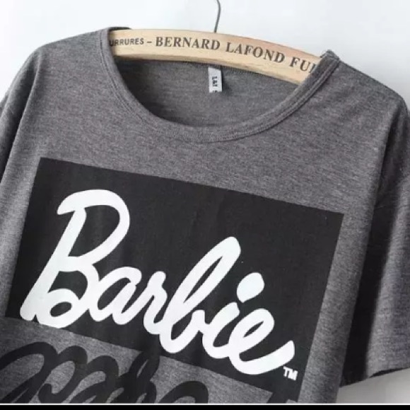 The 'Barbie Perfect' Gray Crop Top T - Picture 3 of 3