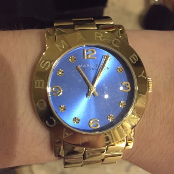 Marc Jacobs gold and blue watch