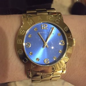 Marc Jacobs gold and blue watch