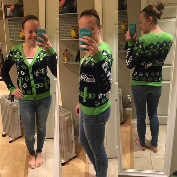 ❗HOURS LEFT❗Women's Seahawks Ugly CardiganSweater - Picture 4 of 4