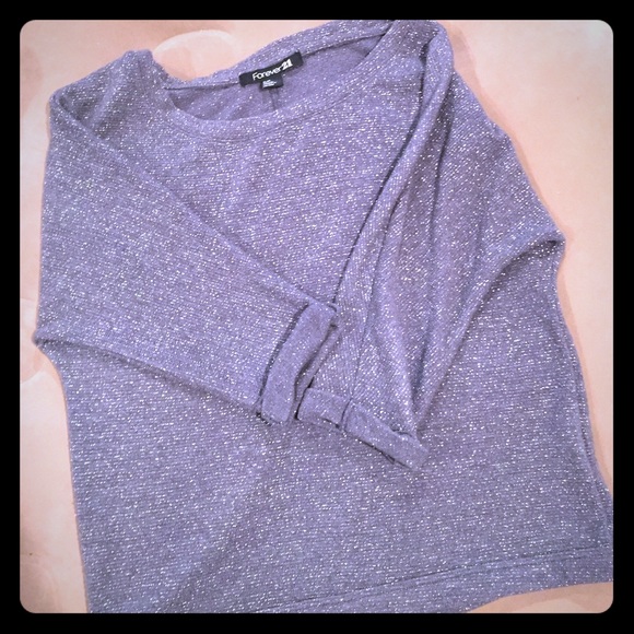 Glittery silver top Forever 21