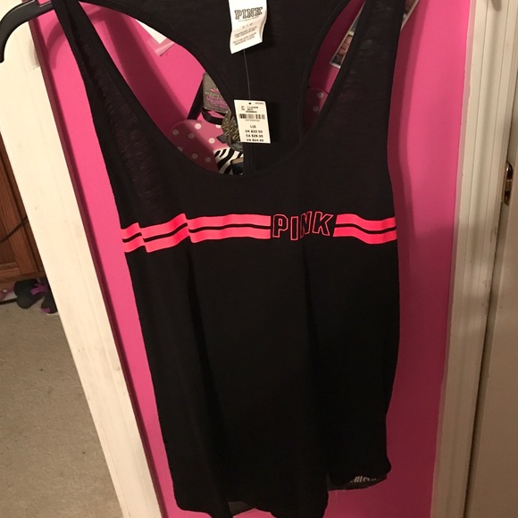 VS pink racerback tank