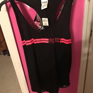VS pink racerback tank