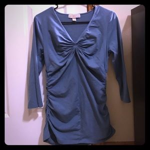 ❗️Flash Sale❗️Blue Ruched Michael Kors Top