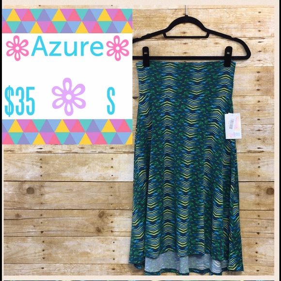 NWT LuLaRoe Small Azure Skirt Airplanes