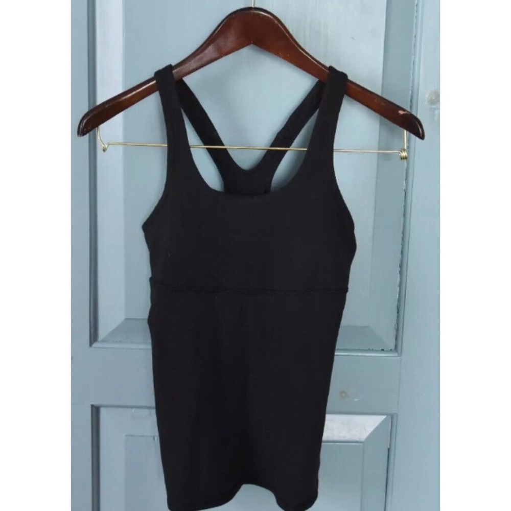 Lululemon Black Mesh Tank Size 4 - Picture 2 of 2
