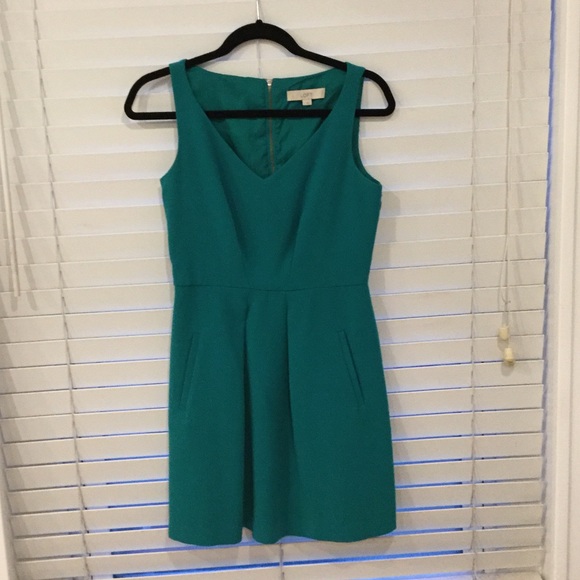 Ann Taylor LOFT green work dress