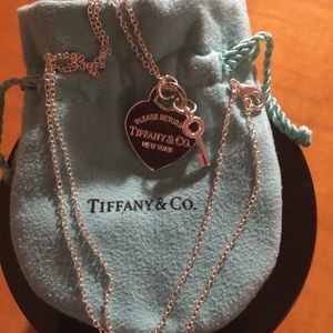 Tiffany & Co Necklace with Heart and Key Charm