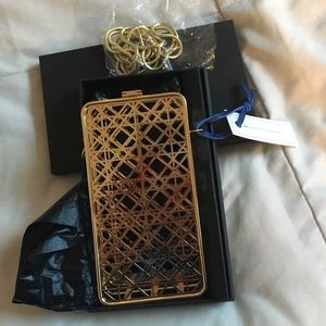 Rebecca Minkoff Gold cross body For i phone
