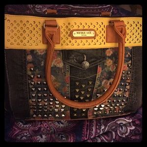Nicole Lee blue jean purse